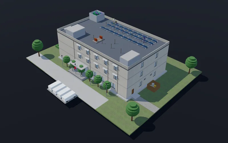 Hospital ward block